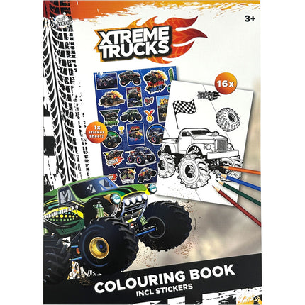 Jármű Xtreme színező matricával 16 oldal