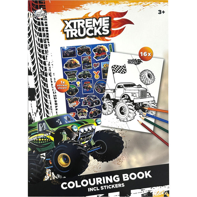 Jármű Xtreme színező matricával 16 oldal