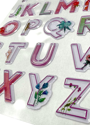 Betűk Flower Pop-Up matrica