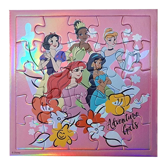 Disney Hercegnők Adventure 25 db-os hologrammos puzzle meghívóval