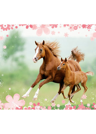 Lovas Mare and Foal tányéralátét 43x28 cm