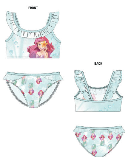 Disney Hercegnők Ariel gyerek fürdőruha, bikini 3 - 8 év / 98 - 128 cm