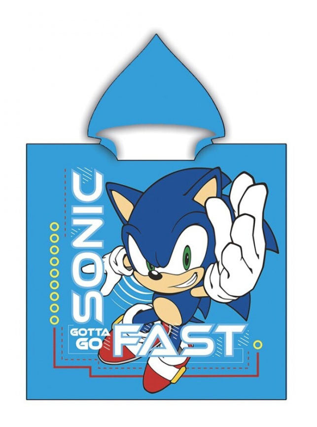 Sonic a sündisznó strand törölköző poncsó 55x110 cm (Fast Dry)