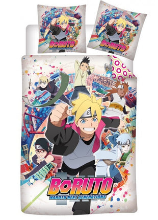 Boruto Ninja Squad ágyneműhuzat 140×200cm, 63×63 cm microfibre