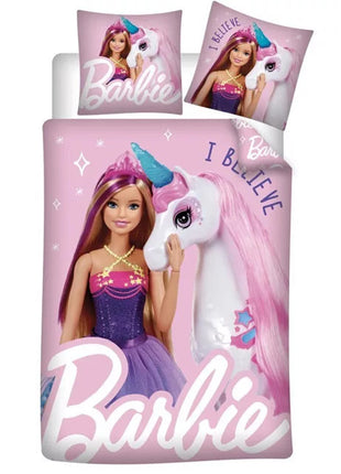 Barbie Believe ágyneműhuzat 140×200cm, 63×63 cm microfibre
