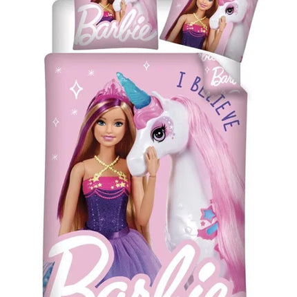 Barbie Believe ágyneműhuzat 140×200cm, 63×63 cm microfibre