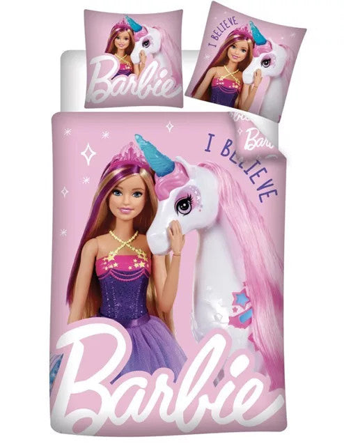 Barbie Believe ágyneműhuzat 140×200cm, 63×63 cm microfibre
