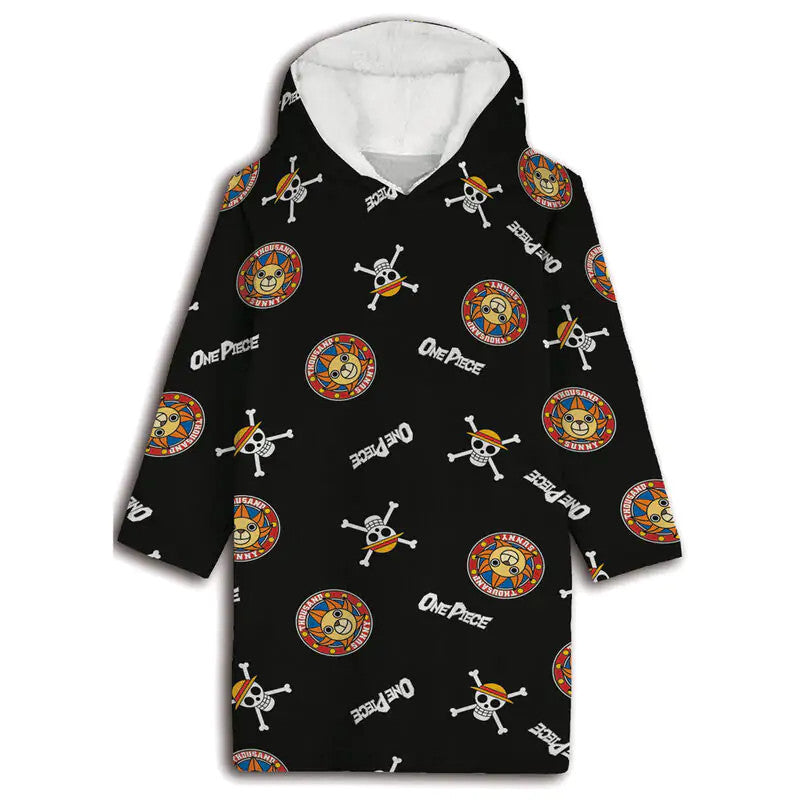 One Piece Pirate felnőtt belebújós plüss polár takaró, poncsó