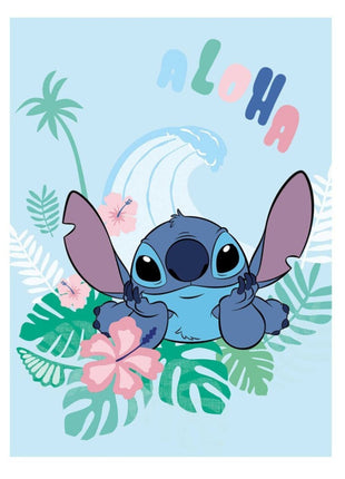 Disney Lilo és Stitch, A csillagkutya Aloha coral fleece takaró 100x150cm