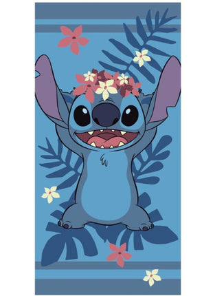 Disney Lilo és Stitch, A csillagkutya Wreath fürdőlepedő, strand törölköző 70x140cm (Fast Dry)