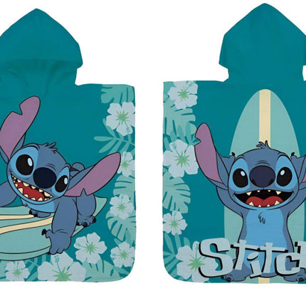 Disney Lilo és Stitch, A csillagkutya Surf strand törölköző poncsó 60x120 cm