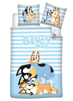 Bluey Stripe ágyneműhuzat 140×200cm, 65×65 cm