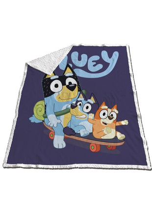 Bluey Skateboard sherpa takaró 120x150cm