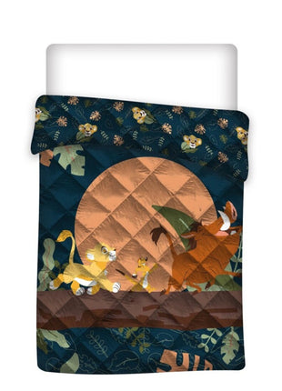 Disney Az Oroszlánkirály Hakuna Matata steppelt ágytakaró, paplan 140x200cm