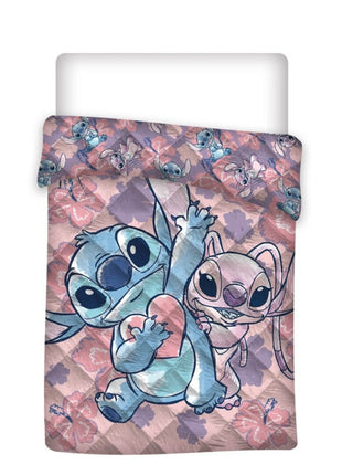 Disney Lilo és Stitch, A csillagkutya Heart steppelt ágytakaró, paplan 140x200cm