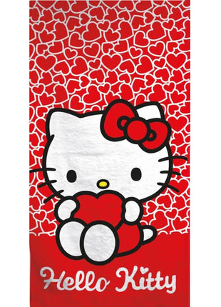 Hello Kitty Hearts fürdőlepedő, strand törölköző 70x140cm (Fast Dry)