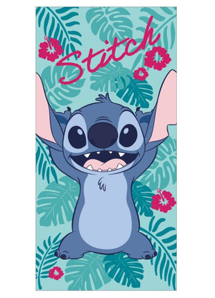 Disney Lilo és Stitch, A csillagkutya Happy fürdőlepedő, strand törölköző 70x140cm (Fast Dry)