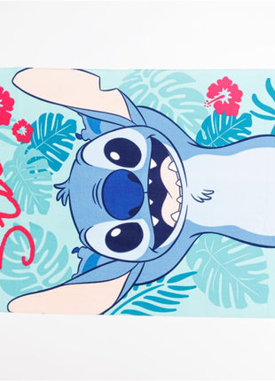 Disney Lilo és Stitch, A csillagkutya Happy fürdőlepedő, strand törölköző 70x140cm (Fast Dry)