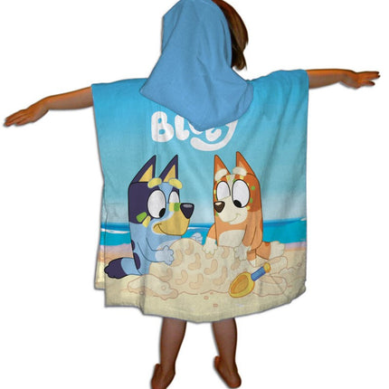 Bluey Sandcastle strand törölköző poncsó 55x110 cm (Fast Dry)