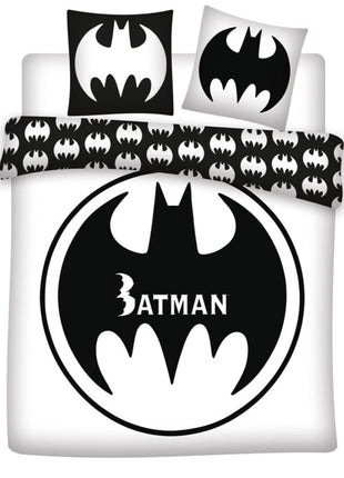 Batman White dupla, kétszemélyes ágyneműhuzat 240×220cm, 65x65 cm