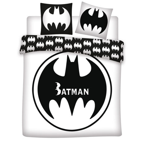 Batman White dupla, kétszemélyes ágyneműhuzat 240×220cm, 65x65 cm