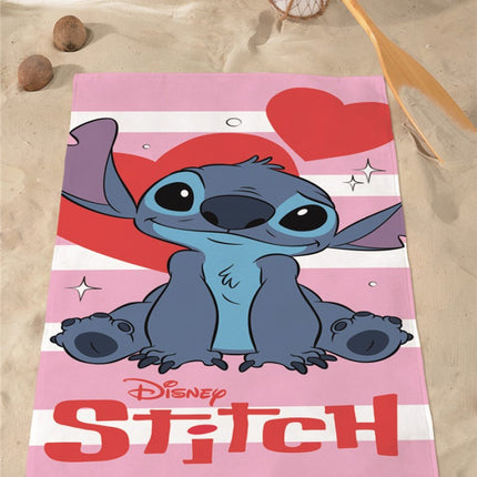 Disney Lilo és Stitch, A csillagkutya Sparkling Heart fürdőlepedő, strand törölköző 70x140cm
