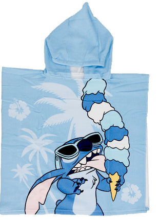 Disney Lilo és Stitch, A csillagkutya Ice Cream strand törölköző poncsó 55x110 cm (Fast Dry)
