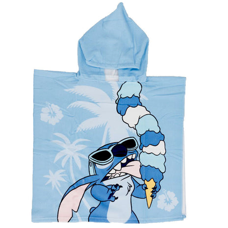 Disney Lilo és Stitch, A csillagkutya Ice Cream strand törölköző poncsó 55x110 cm (Fast Dry)