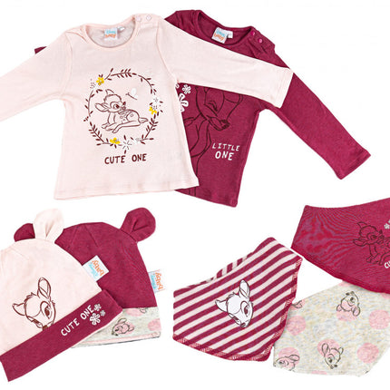 Disney Bambi Cute One baba póló + sapka és nyálkendő 7 db szett 86/92 cm