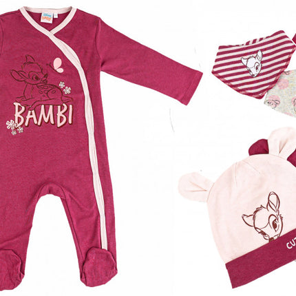 Disney Bambi Cute One baba rugdalózó + sapka és nyálkendő 6 db-os szett 74/80 cm