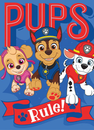 Mancs Őrjárat Pups Rule polár takaró 130x170 cm
