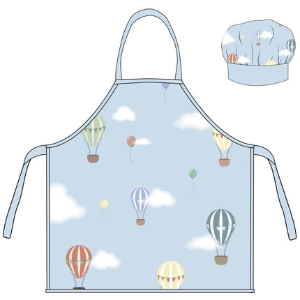 Hőlégballon Blue gyerek kötény 2 darabos szett