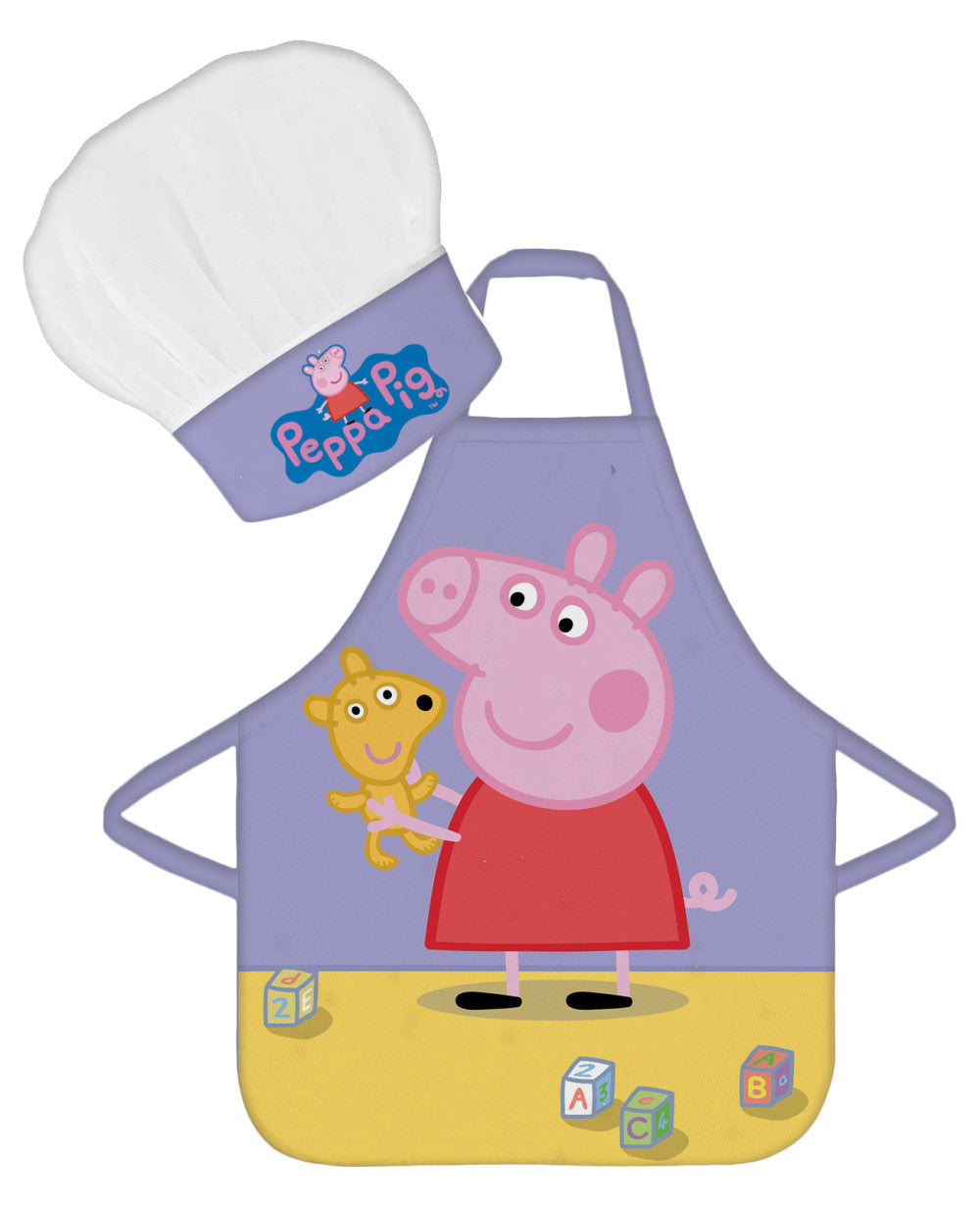 Peppa malac Teddy gyerek kötény 2 darabos szett