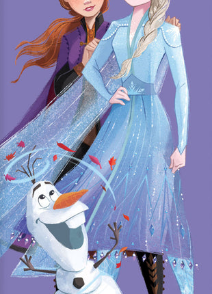 Disney Jégvarázs Purple fürdőlepedő, strand törölköző 70x140 cm