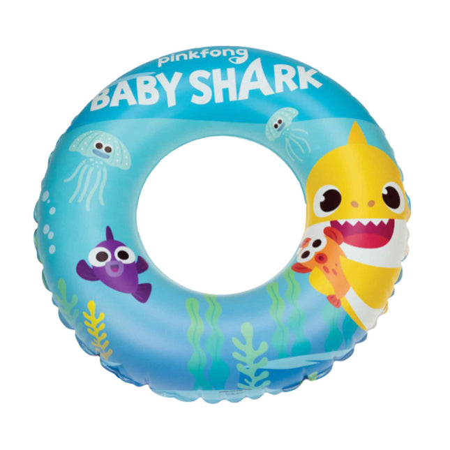 Baby Shark mintás felfújható úszógumi gyerekeknek, biztonságos vízi játékhoz és strandoláshoz
