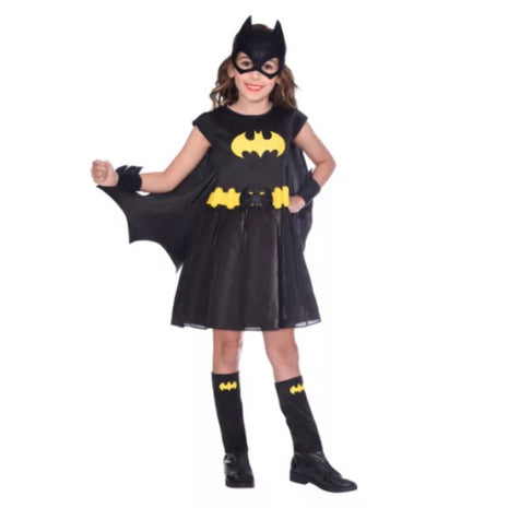 Batgirl Classic jelmez 6–8 éves gyerekeknek, szuperhős cosplay és jelmez bulihoz