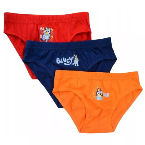„Bluey Fun mintás gyerek fehérnemű alsó, 3 darabos csomag, 5–6 éves korra, 110–116 cm”