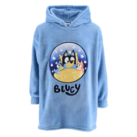 Bluey Stars belebújós plüss polár takaró poncsó 6–8 éves gyerekeknek, puha, meleg és kényelmes takaró jelmez stílusban