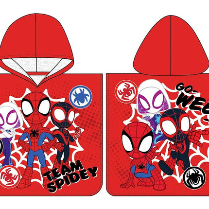 Pókember Team Spidey strand törölköző poncsó 50x115 cm