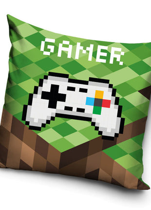 Gamer Blocks párnahuzat 40x40 cm Velúr