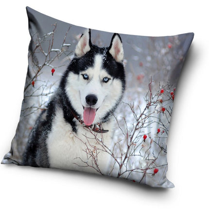 Kutyás Husky párnahuzat 40x40 cm
