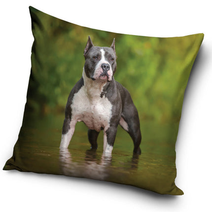 Kutyás Amstaff párnahuzat 40x40 cm