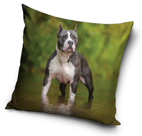 Kutyás Amstaff párnahuzat 40x40 cm