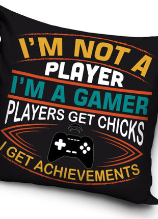 Gamer Achievements párnahuzat 40x40 cm