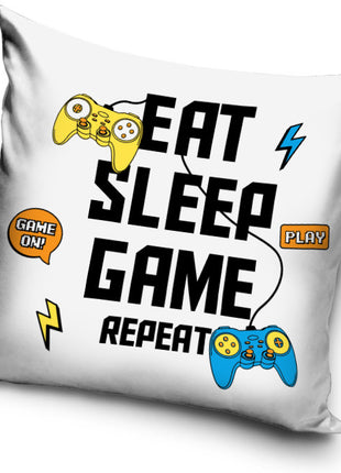 Gamer Repeat White párnahuzat 40x40 cm