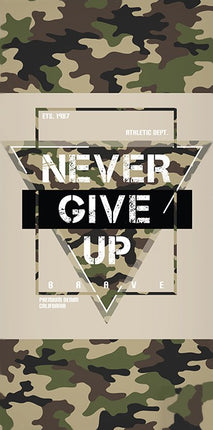Never give up fürdőlepedő, strand törölköző 70*140cm