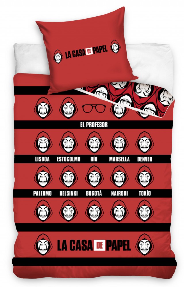 A nagy pénzrablás Team ágyneműhuzat 140×200cm, 70×90 cm