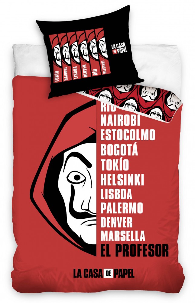 A nagy pénzrablás Cities ágyneműhuzat 140×200cm, 70×90 cm