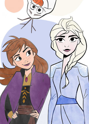 Disney Jégvarázs Family kéztörlő arctörlő, törölköző 30x50cm
