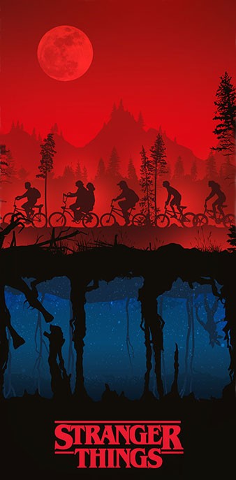 Stranger Things Upside Down fürdőlepedő, strand törölköző 70*140cm